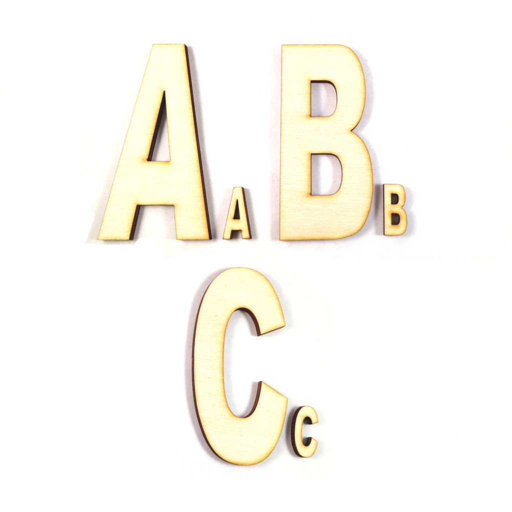 Holzbuchstaben ABC