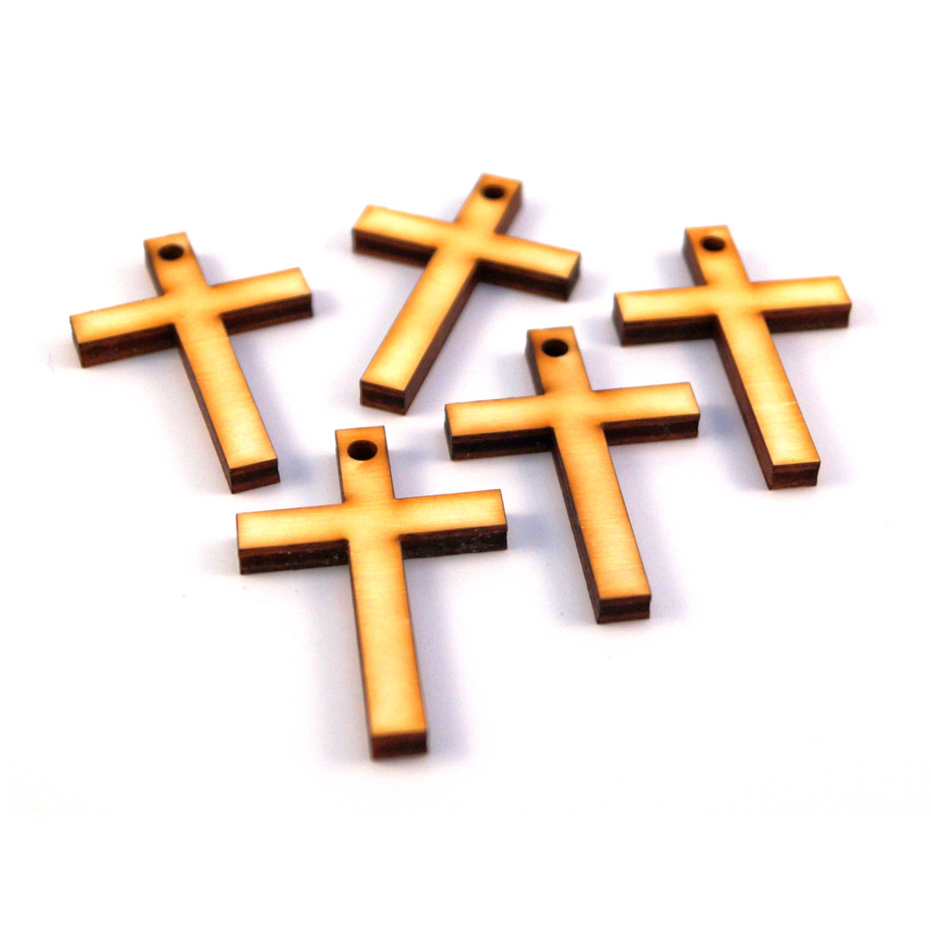 Kreuze aus Holz zum Basteln, Anhängen und Dekorieren.