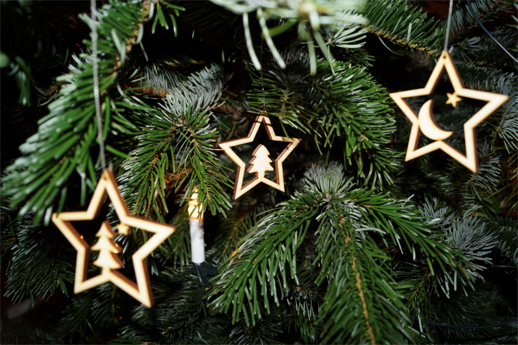 Weihnachten Baumschmuck aus Holz Baum Mond